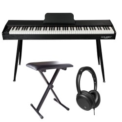 Keygler DP-1 Midnight pianino cyfrowe z ławeczką i słuchawkami